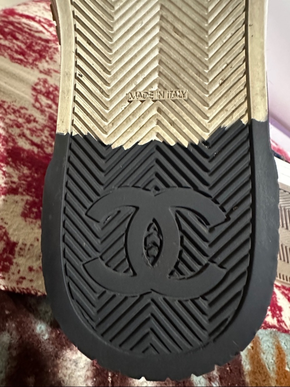 Chanel  Navy High-Top Sneakers - Picture 12 of 12